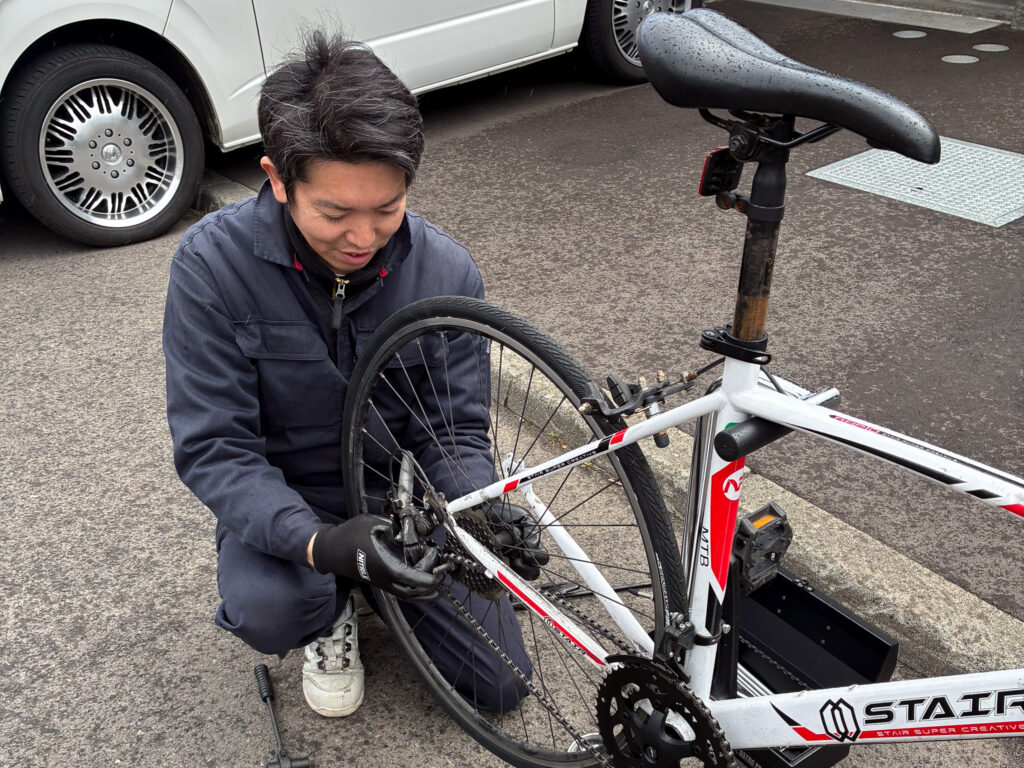 スポーツバイクの修理