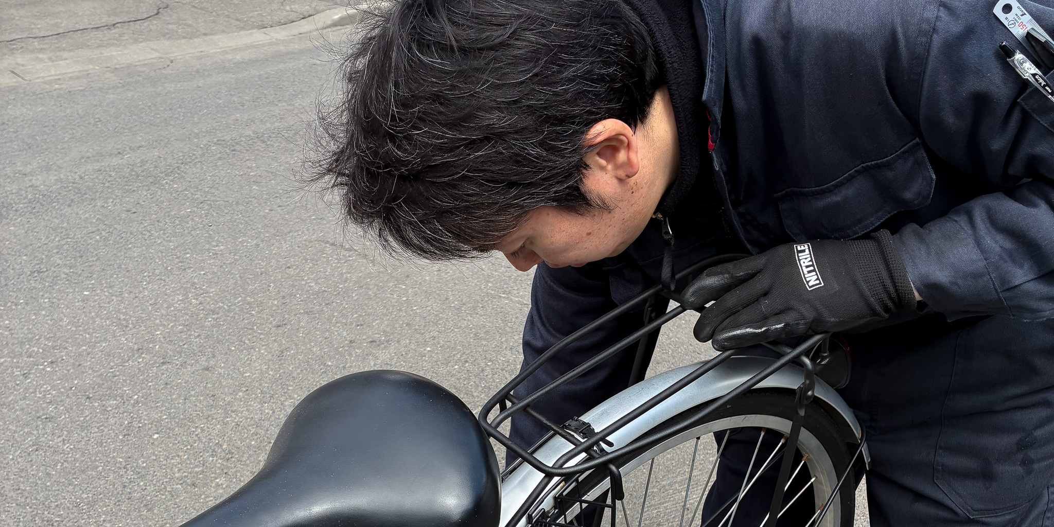 自転車の修理